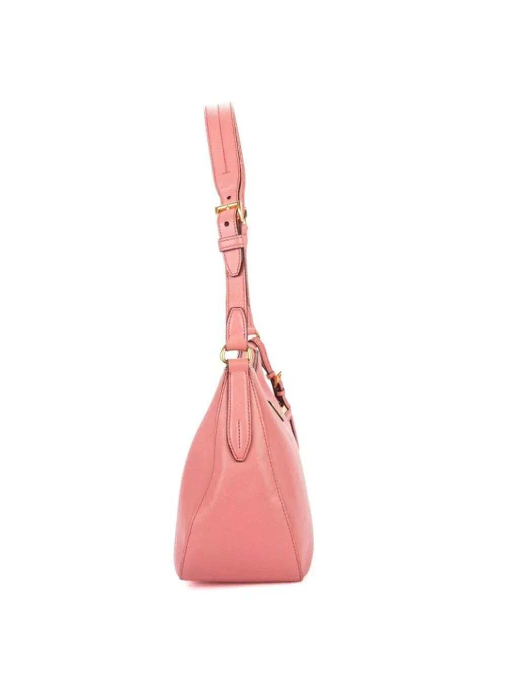 Prada Hobo Pink Saffiano Leather